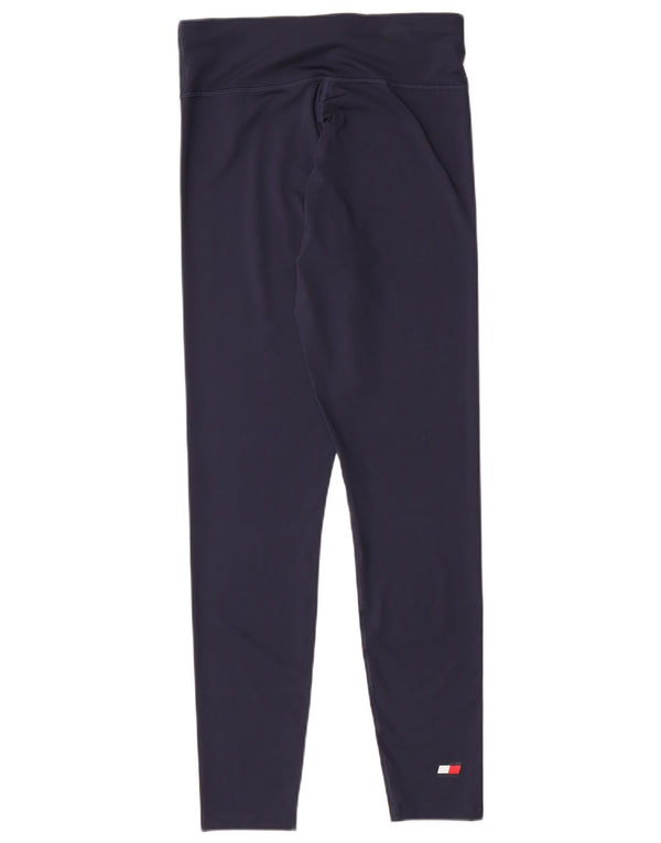 Leggings cu grafică Tommy Hilfiger pentru femei UK 12 Poliester mediu albastru bleumarin