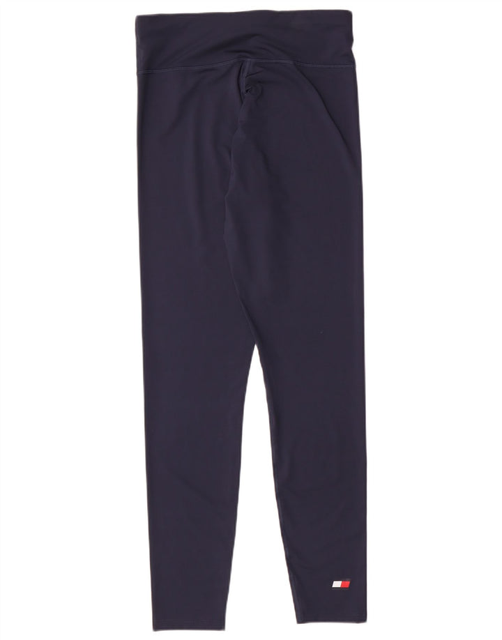 Leggings cu grafică Tommy Hilfiger pentru femei UK 12 Poliester mediu albastru bleumarin