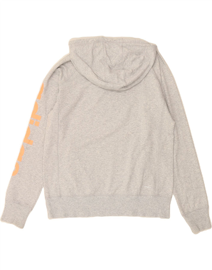 ADIDAS Womens Climalite Oversized Hoodie Jumper UK 12/14 Medium Grey Vintage Adidas and Second-Hand Adidas from Messina Hembry 