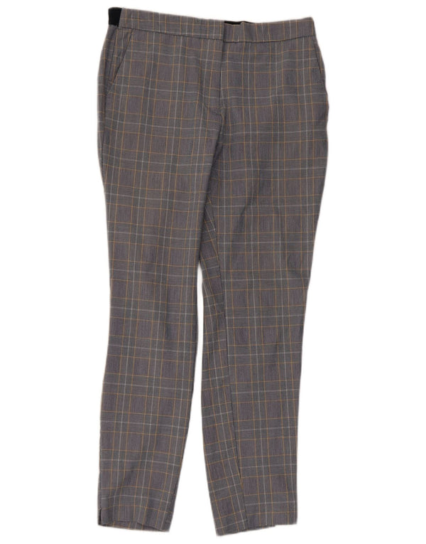 Pantaloni chino slim pentru femei Zara Medium L28 L27 Gri Houndstooth