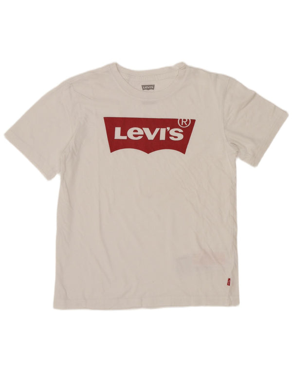 Tricou grafic Levi's pentru baieti Top 13-14 ani bumbac alb