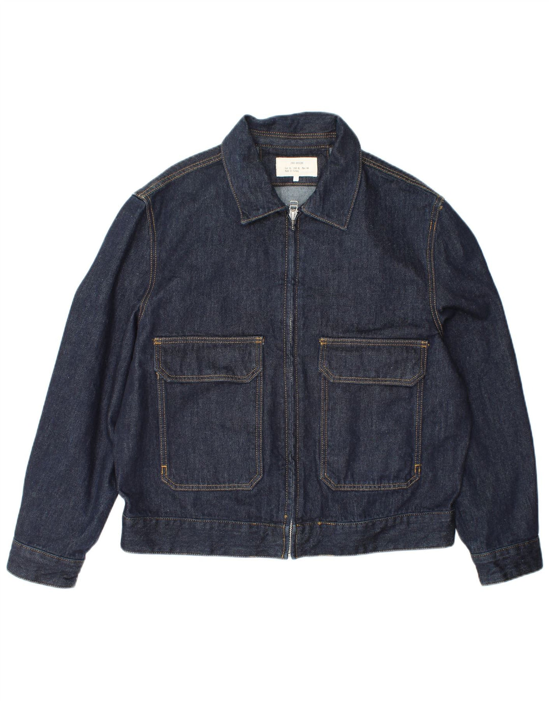 Jachetă de blugi pentru bărbați Zara UK 42 XL Bleumarin Poliester
