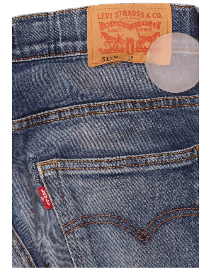 Blugi Levi's 511 Slim pentru băieți 15-16 ani W30 L32 Albastru