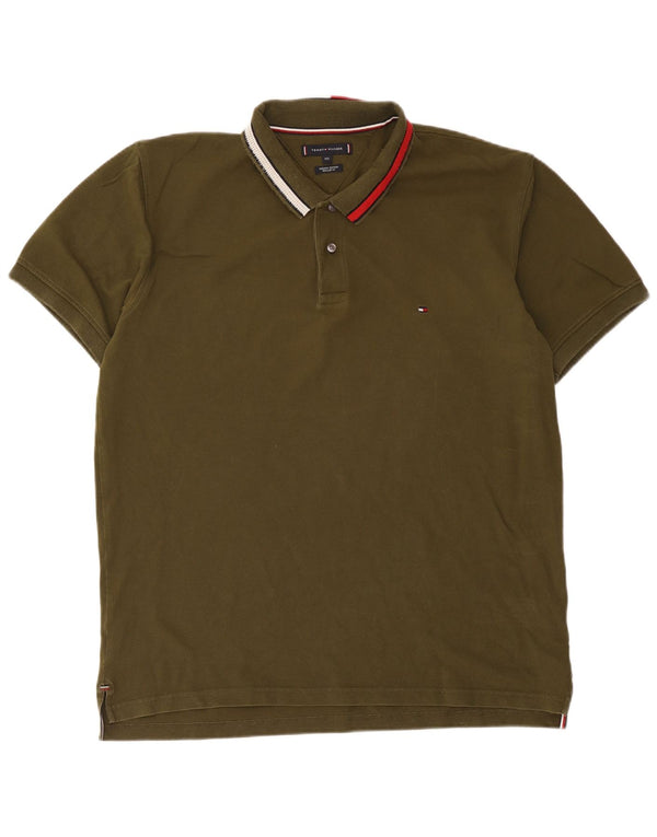 Tricou polo Tommy Hilfiger pentru bărbați, 2XL, bumbac kaki