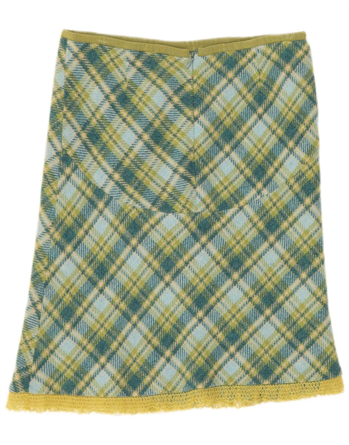 Fusta A-Line Femei Stefanel IT 40 Small W28 Green Check