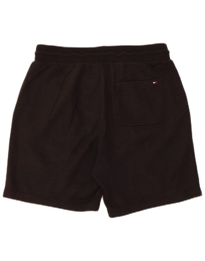 Pantaloni scurți sport grafic Tommy Hilfiger pentru bărbați, bumbac mediu negru