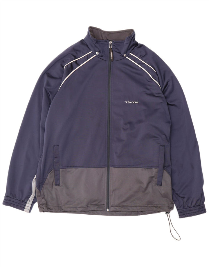 Jachetă de trening pentru bărbați DIADORA UK 40 Medium Bleumarin Colorblock