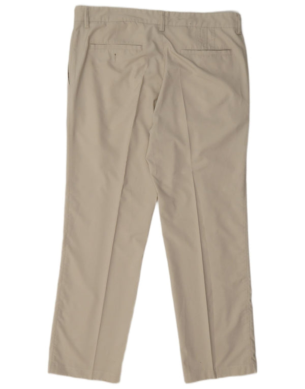 Pantaloni chino Climalite drepti pentru bărbați Adidas W34 L28 poliester bej