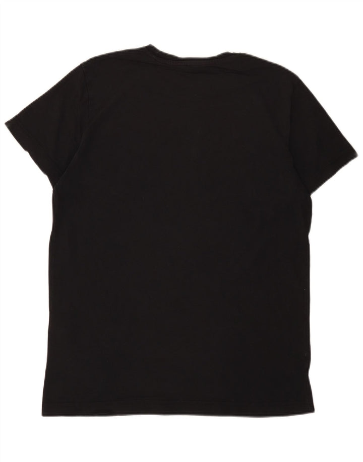 Tricou grafic pentru bărbați DIESEL Top mediu negru bumbac