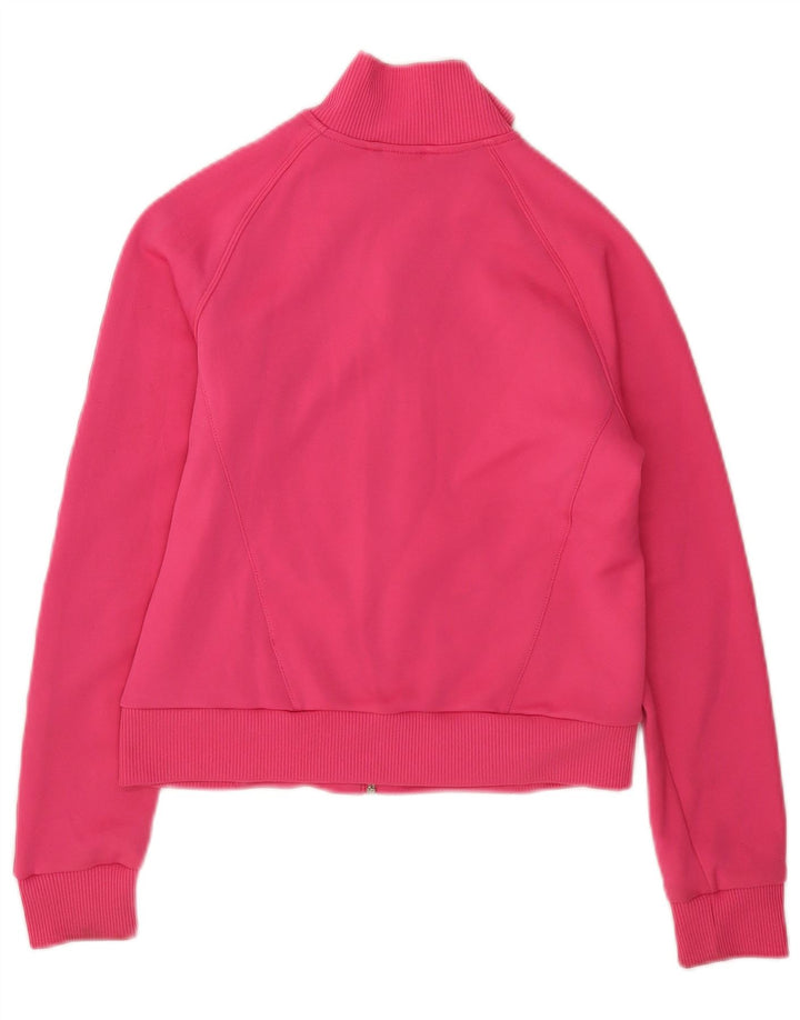 Jachetă de top pentru trening Adidas Crop pentru femei UK 12 Poliester roz mediu