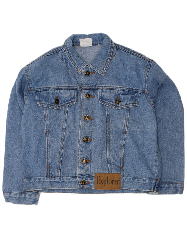 Jachetă Denim EXPLORER Băieți 8-9 Ani Bumbac Albastru