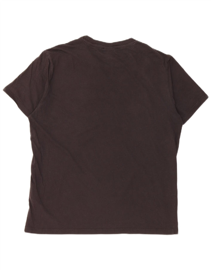 Tricou grafic pentru bărbați CHAMPION Top mediu negru bumbac