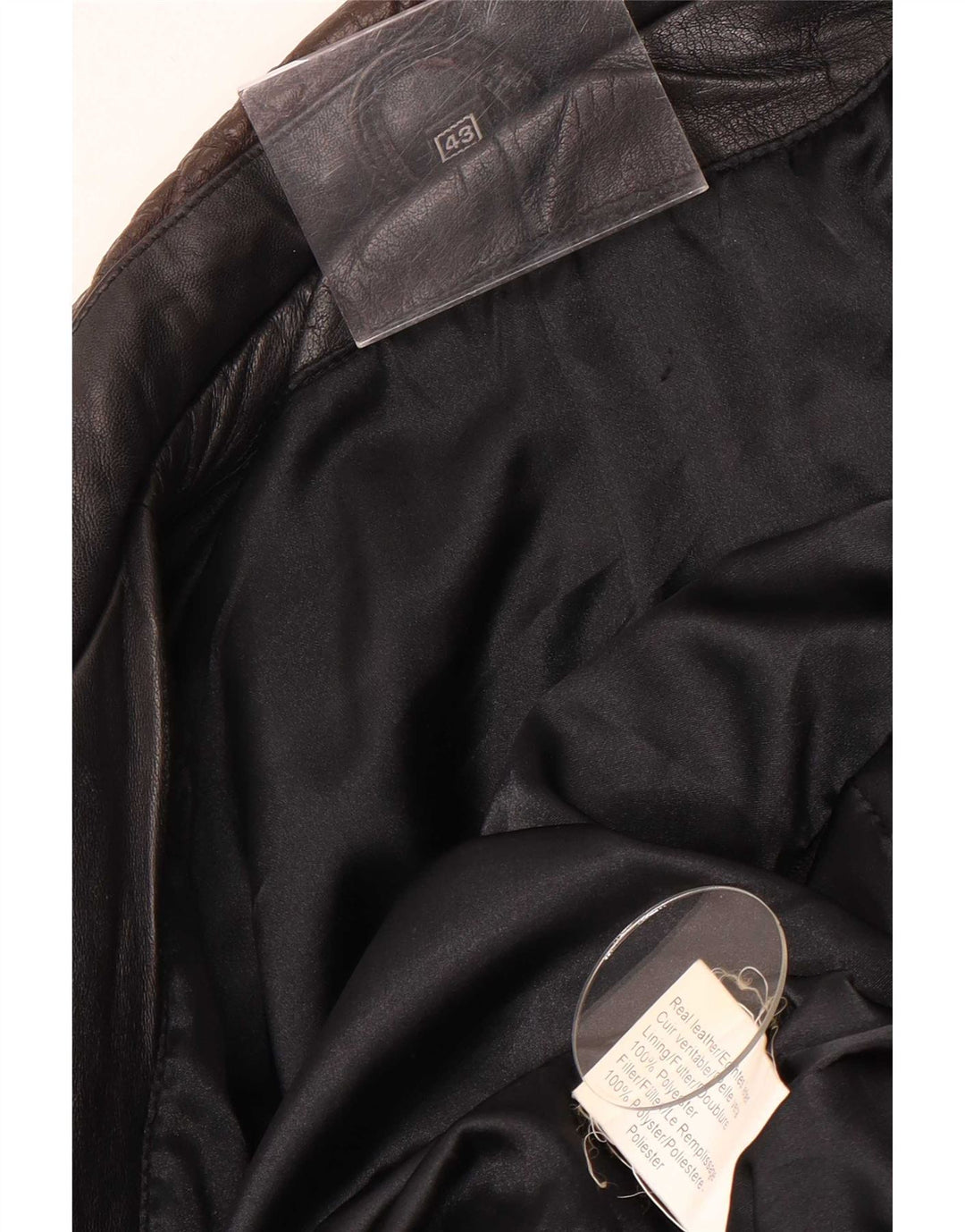 Jachetă de piele vintage pentru bărbați UK 38 Medium Black