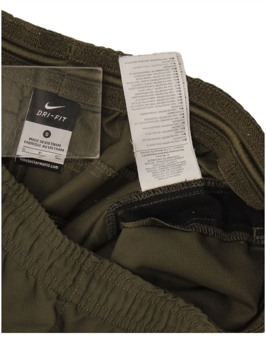 Pantaloni scurți sport Nike Dri Fit pentru bărbați, kaki, poliester color bloc