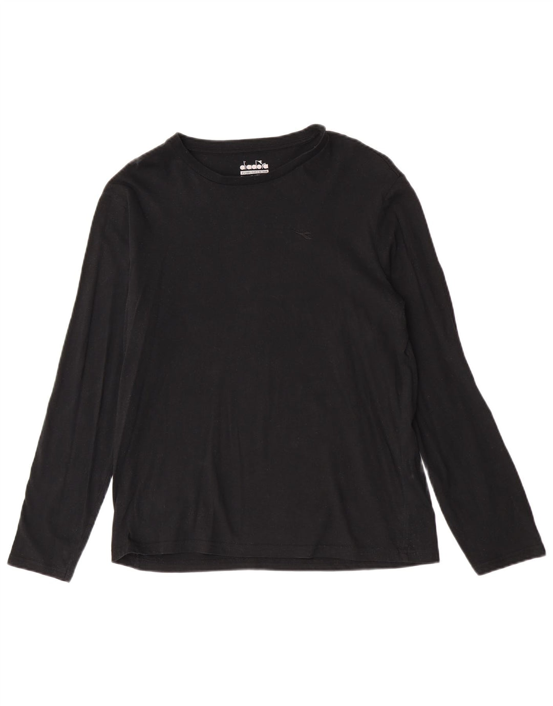 Top pentru bărbați Diadora cu mânecă lungă, bumbac negru mic