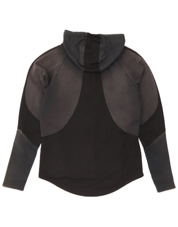Pulover Puma pentru femei, cu fermoar, cu capota, UK 10, bumbac color bloc negru