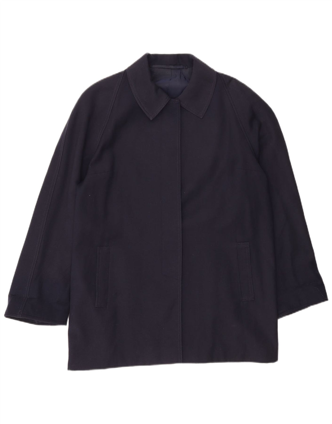 Pardesiu vintage pentru femei UK 18 XL bleumarin