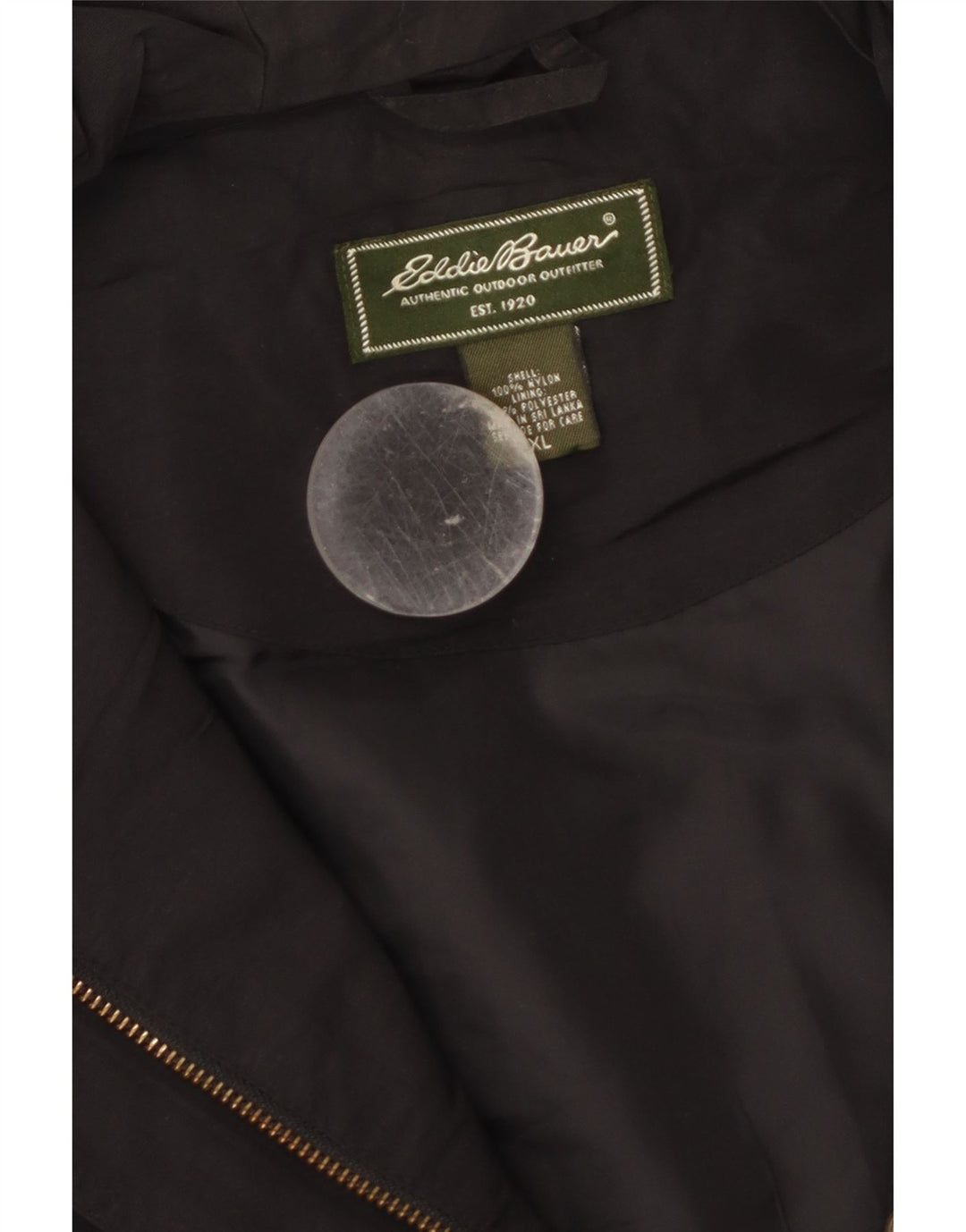 Jachetă Windbreaker cu glugă supradimensionată pentru femei Eddie Bauer UK 18 XL Nylon negru