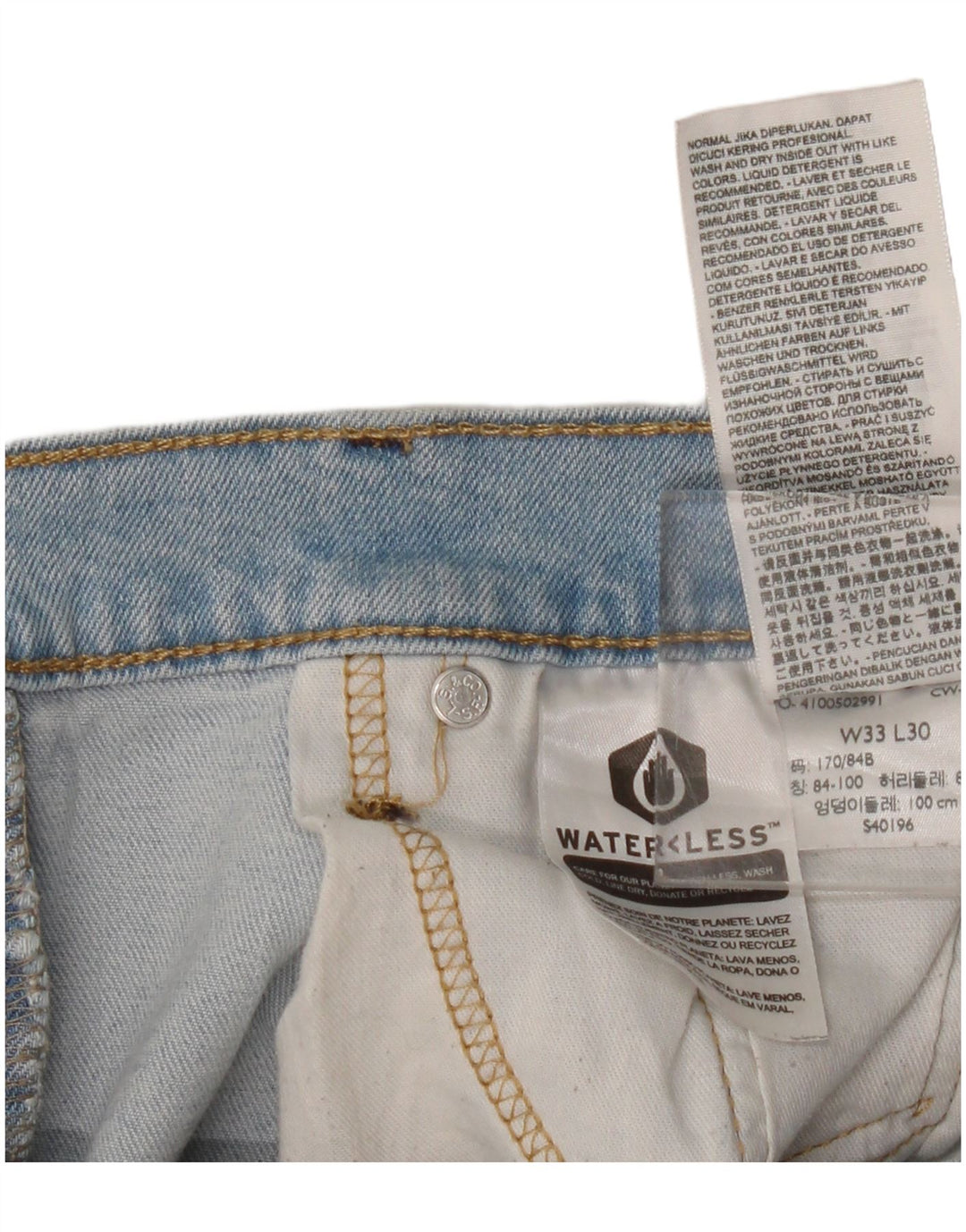 Blugi drepti pentru bărbați Levi's W33 L30 Bumbac albastru