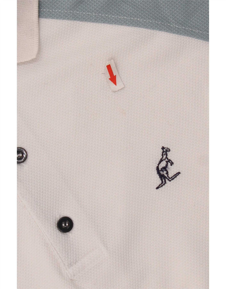 AUSTRALIAN L'ALPINA Tricou polo pentru bărbați, mare, alb, din poliester