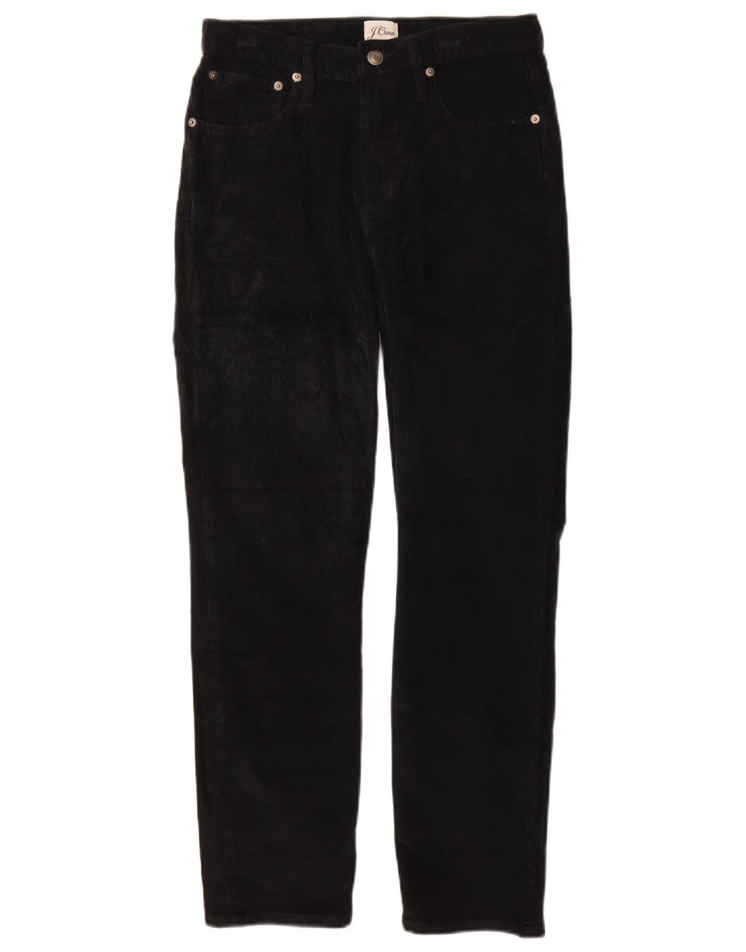 Pantaloni subțiri din catifea pentru femei J. CREW L27 L27 bumbac negru