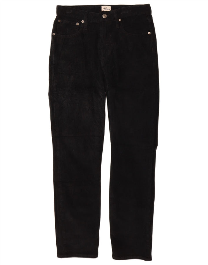 Pantaloni subțiri din catifea pentru femei J. CREW L27 L27 bumbac negru