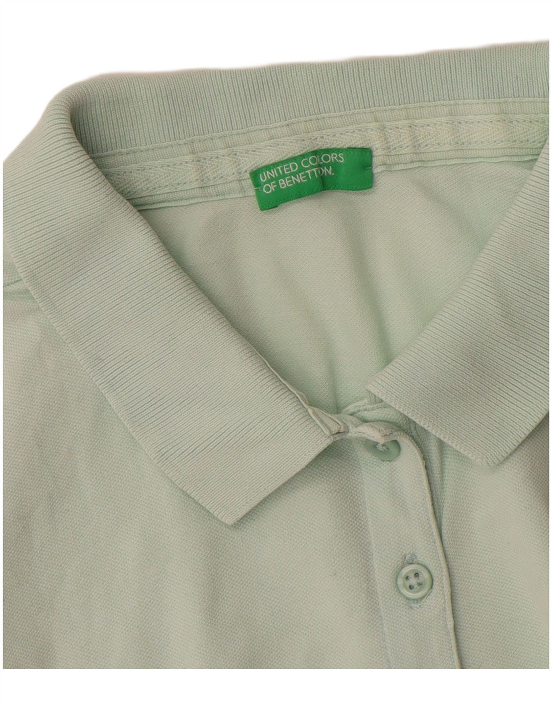 Tricou polo Benetton pentru femei UK 14 Medium Green