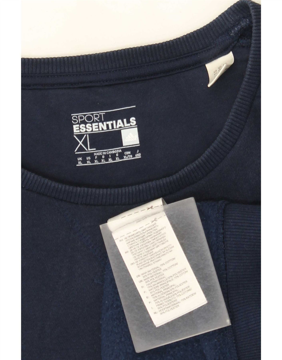 Hanorac pentru bărbați Adidas Jumper XL Bleumarin Bumbac