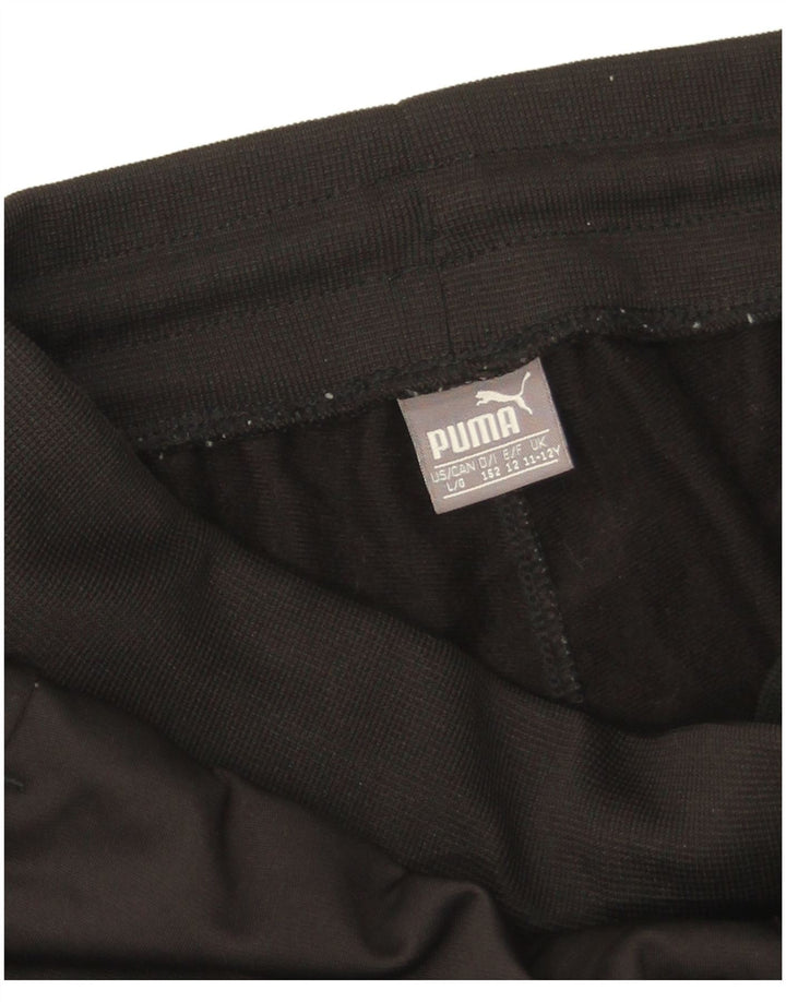 Puma Băieți Pantaloni De Trening Grafic Joggeri 11-12 Ani Poliester Negru