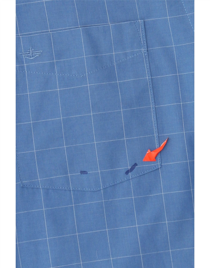 Cămașă Dockers pentru bărbați, cu carouri, mare, albastru, din bumbac