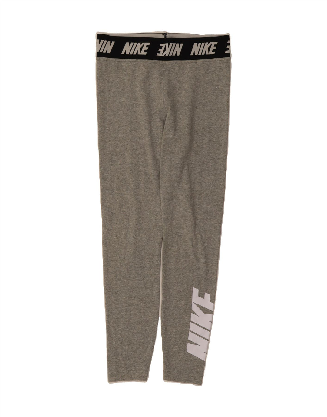 NIKE Womens Graphic Leggings UK 12 Medium  Grey Cotton Vintage Nike and Second-Hand Nike from Messina Hembry 