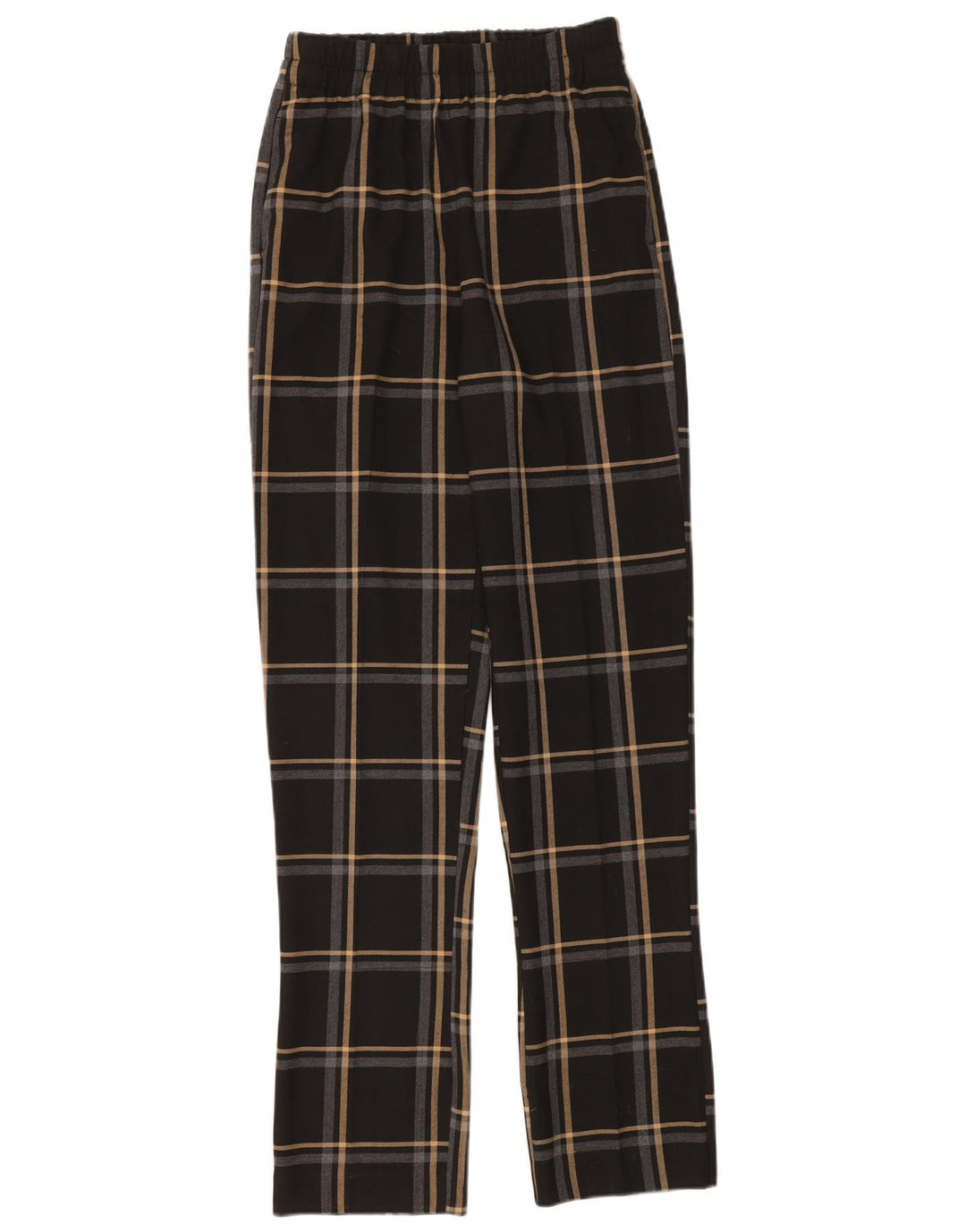 Pantaloni chino slim pentru femei Zara XS W24 L34 Poliester cu carouri negru