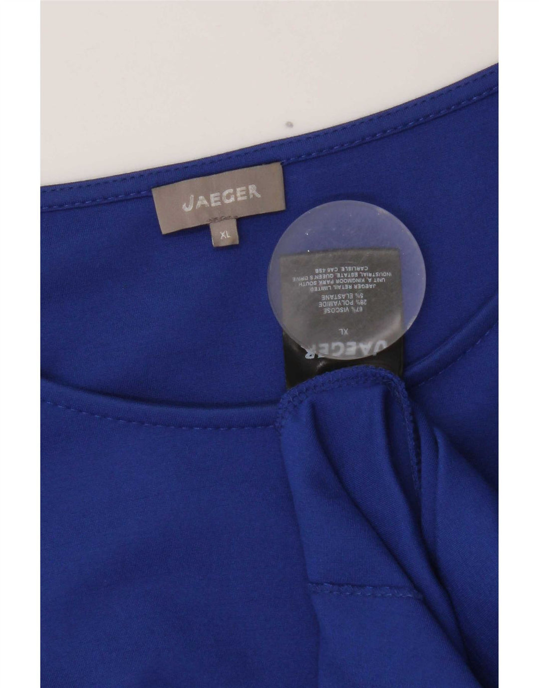 Jaeger Top pentru femei cu mâneci 3/4 UK 18 XL Blue Viscose