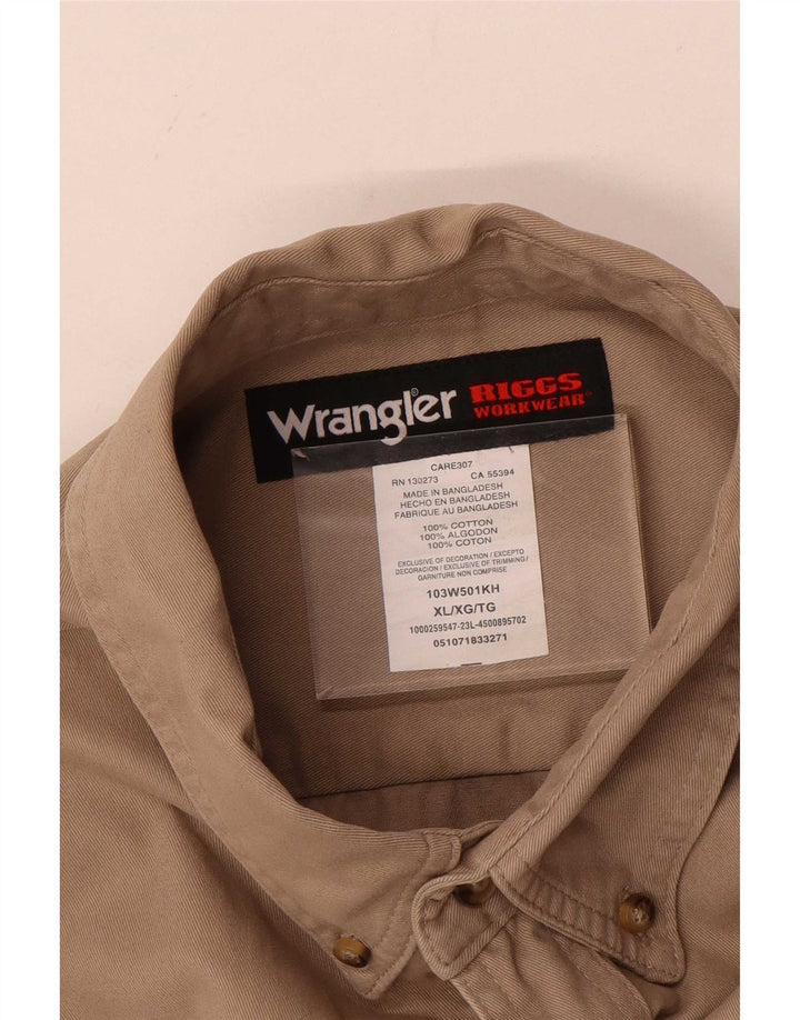 Cămașă pentru bărbați Wrangler XL bumbac maro