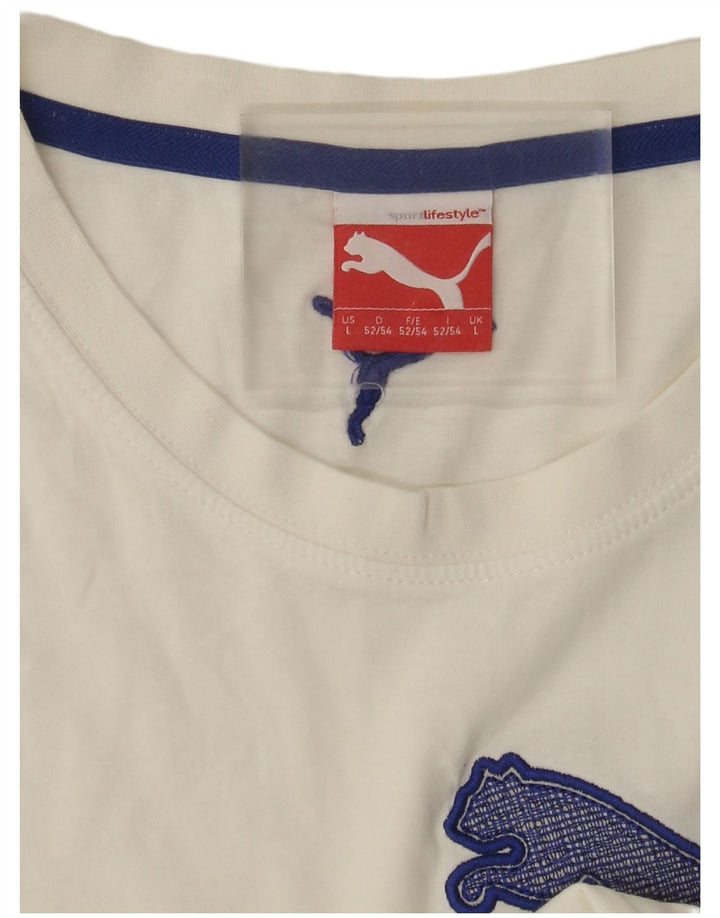 Tricou grafic Puma pentru bărbați Top Large White