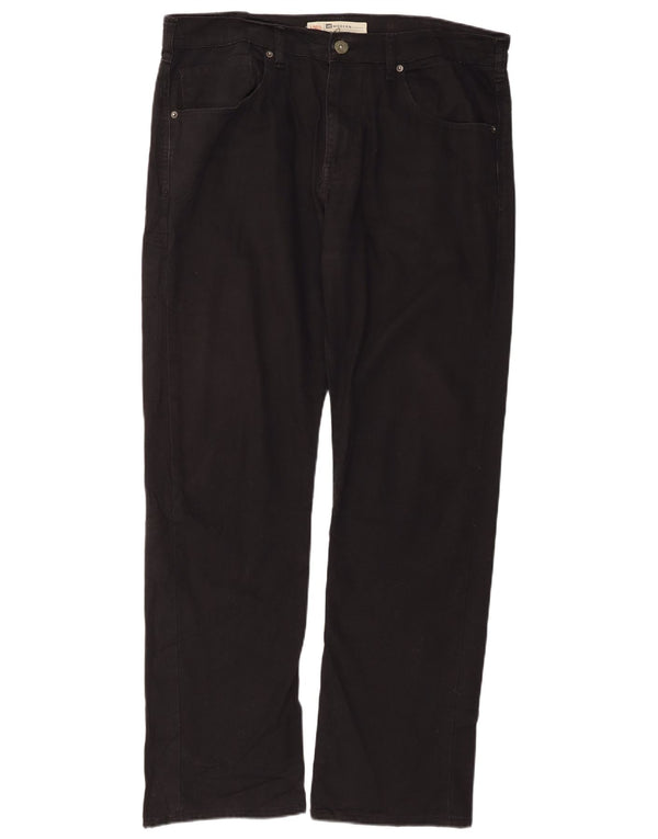 Blugi drepti pentru bărbați din seria modernă LEE W36 L32 negri