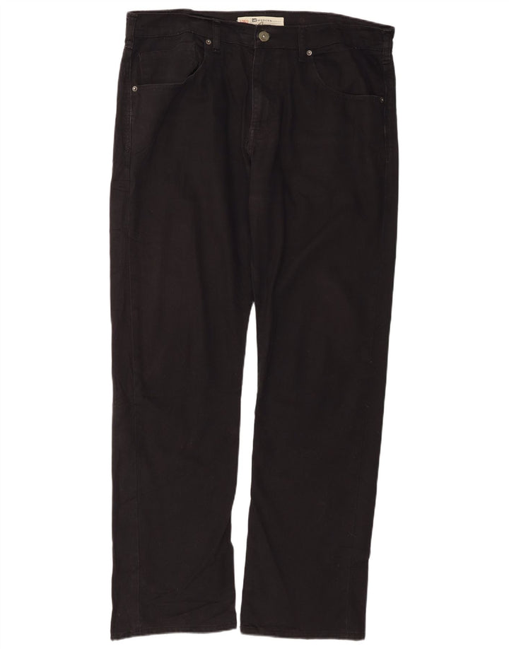 Blugi drepti pentru bărbați din seria modernă LEE W36 L32 negri