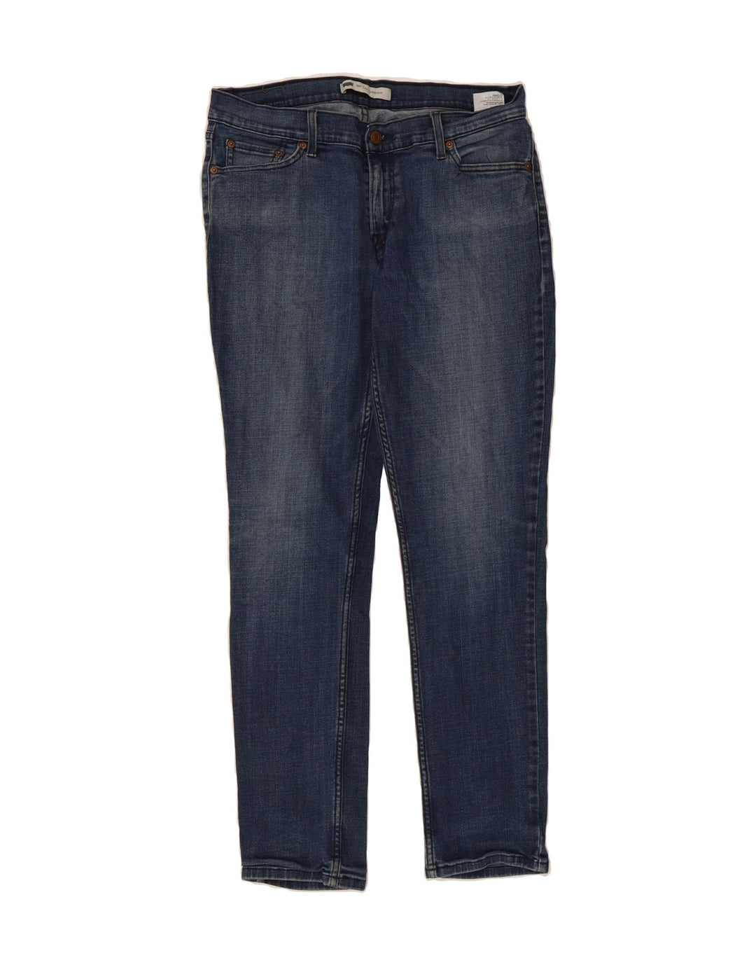LEVI'S Womens 524 Super Low Slim Jeans W32 L32 Blue Cotton Vintage Levi's and Second-Hand Levi's from Messina Hembry 