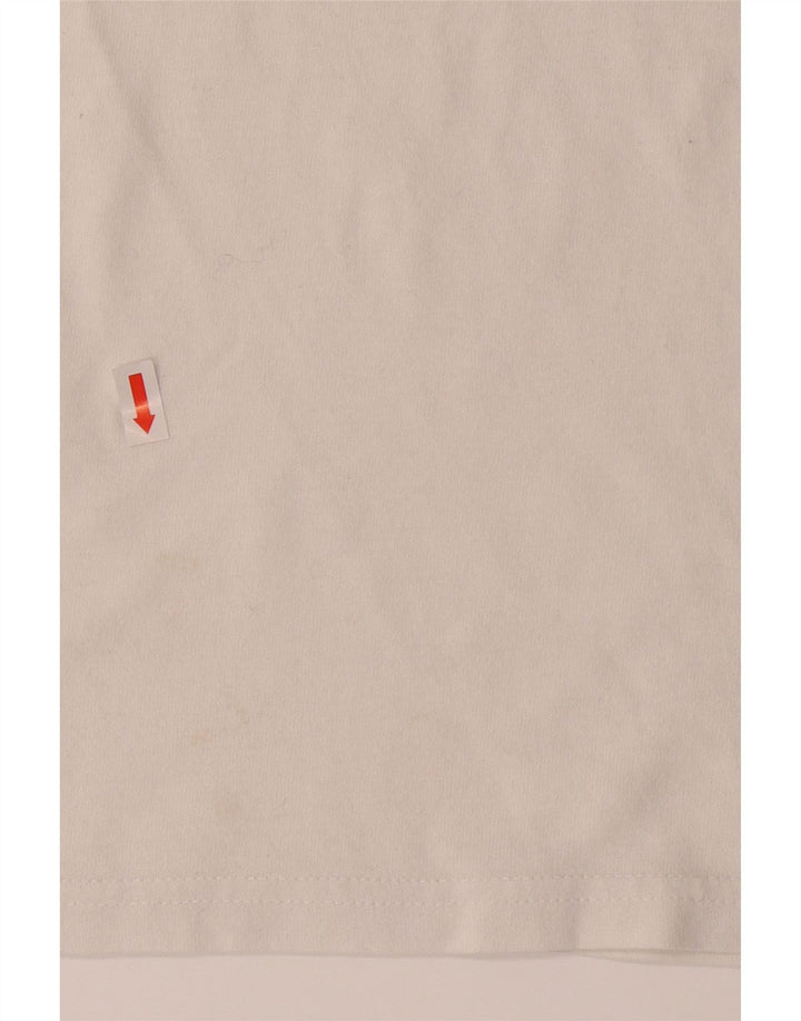 TOMMY HILFIGER Womens Regular Fit Graphic T-Shirt Top UK 14 Medium White Vintage Tommy Hilfiger and Second-Hand Tommy Hilfiger from Messina Hembry 
