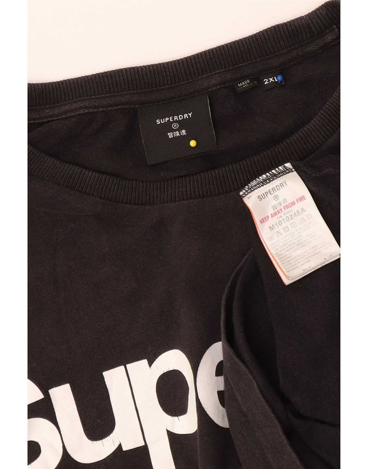 Tricou grafic pentru bărbați Superdry Top 2XL bumbac negru