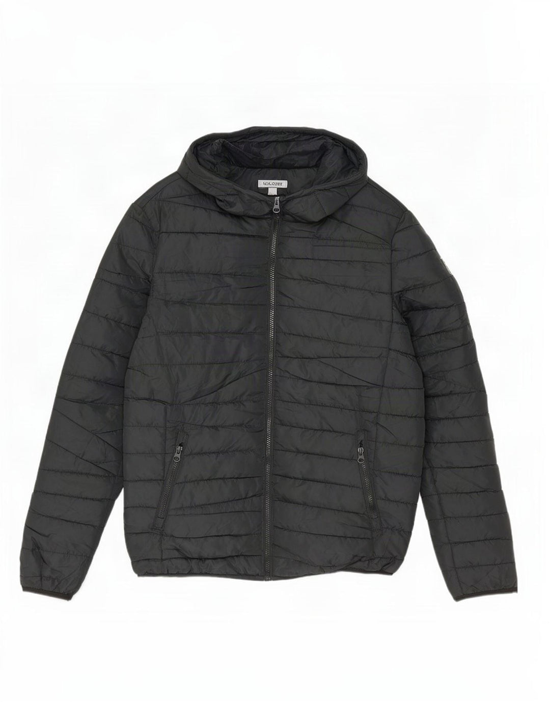 Jack & Jones Jachetă căptușită cu glugă pentru bărbați UK 36 Poliester negru mic