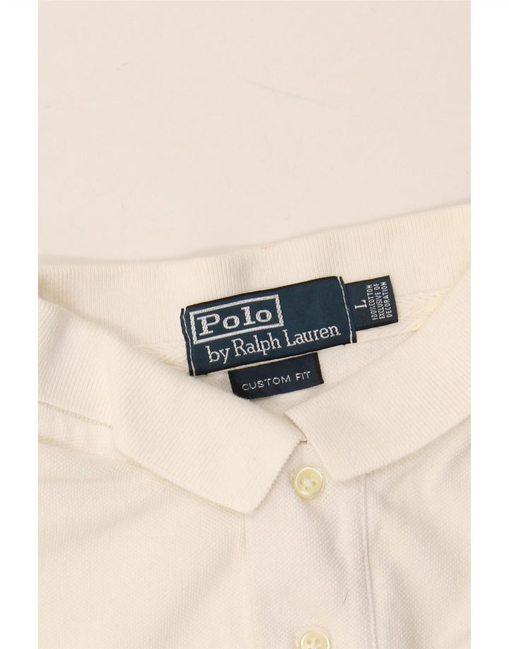 POLO RALPH LAUREN Tricou polo Rugby, personalizat, din bumbac alb mare