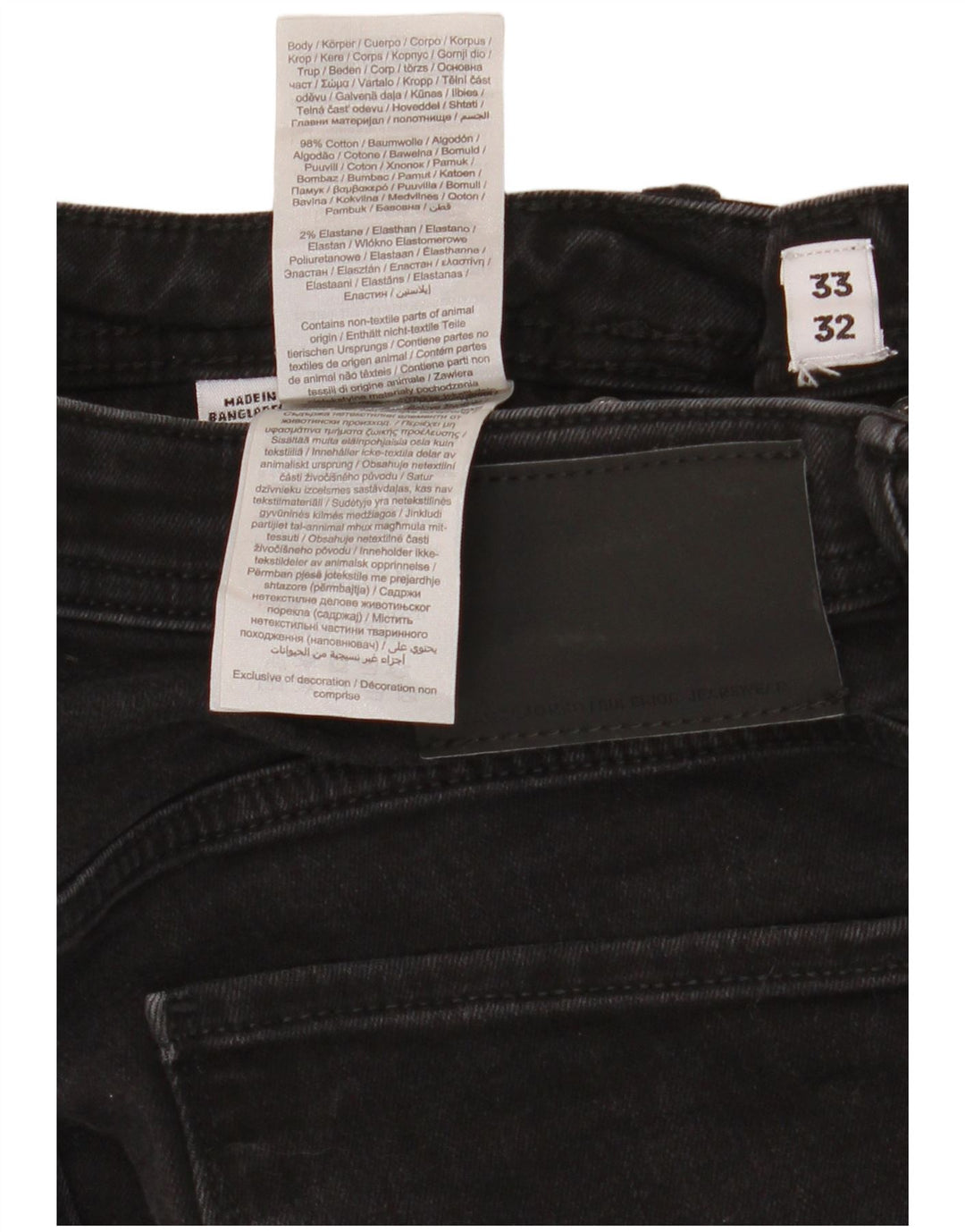 Blugi Jack & Jones GLENN Slim pentru bărbați W33 L32 bumbac negru