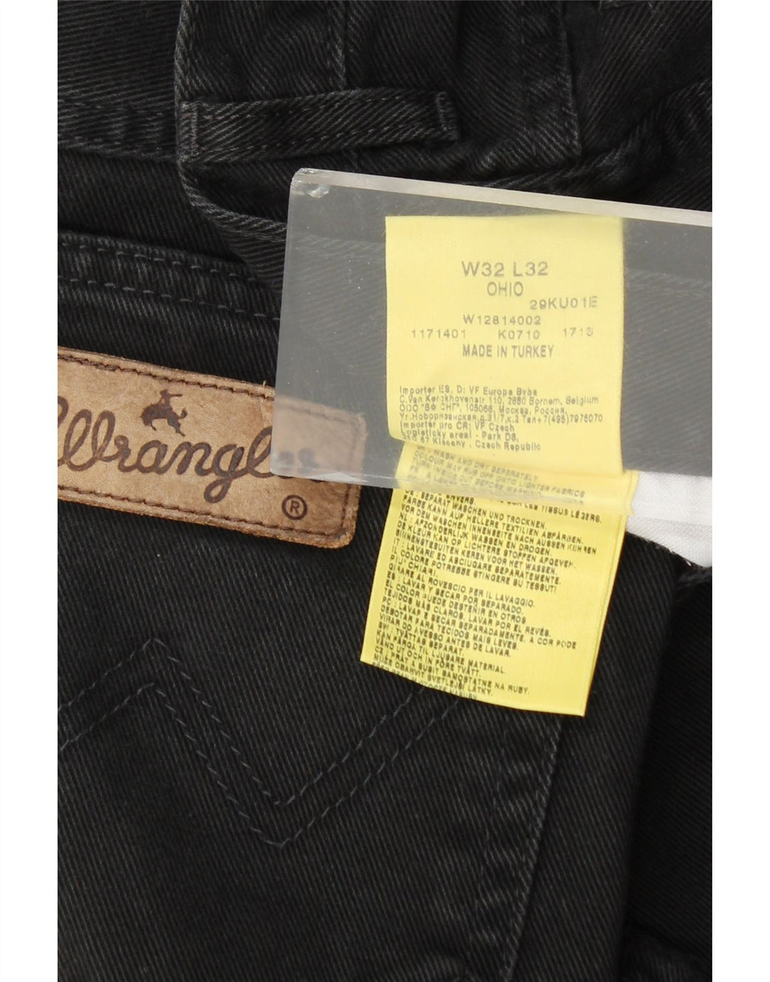 WRANGLER Blugi pentru bărbați Ohio drepte W32 L32 bumbac negru