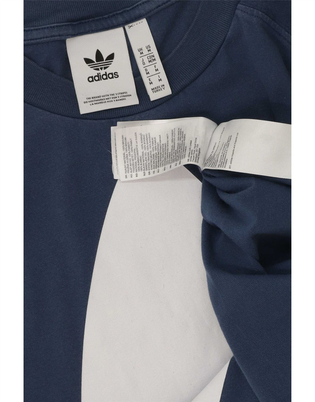 Tricou grafic pentru bărbați Adidas Top, bumbac albastru mediu