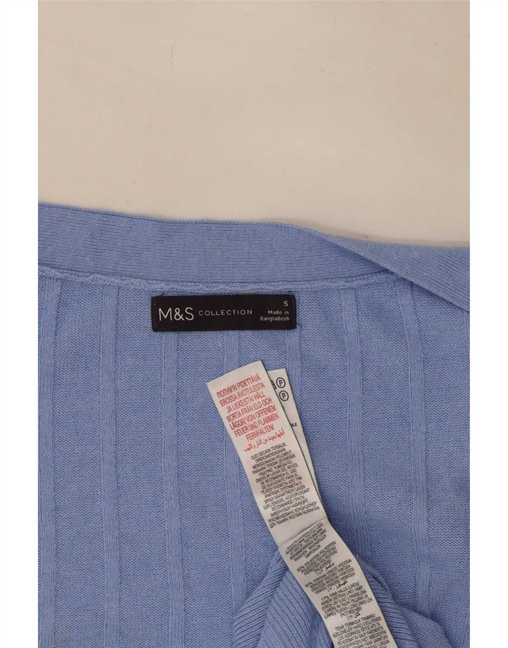 Pulover cardigan deschis supradimensionat pentru femei Marks & Spencer UK 10 Small Blue
