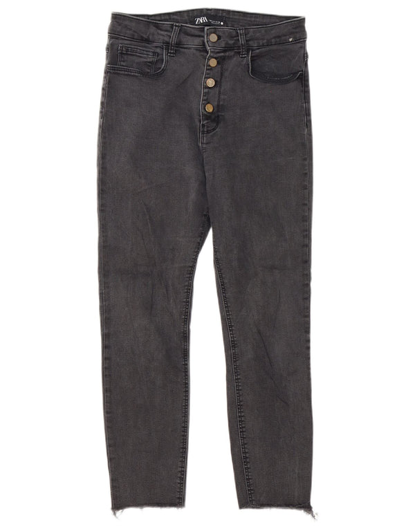 Blugi Skinny Cropped pentru Damă Zara EU 38 Mici L28 L24 Bumbac gri