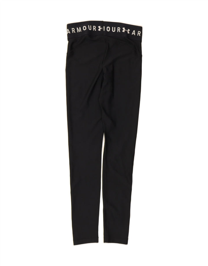 UNDER ARMOUR Womens Graphic Leggings UK 10 Small Black Vintage Under Armour and Second-Hand Under Armour from Messina Hembry 