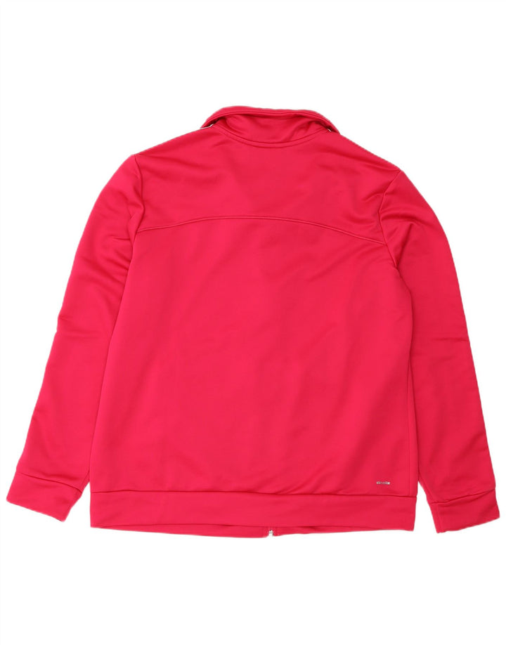 Jachetă de top pentru trening Climalite pentru femei Adidas UK 20/22 XL, poliester roz