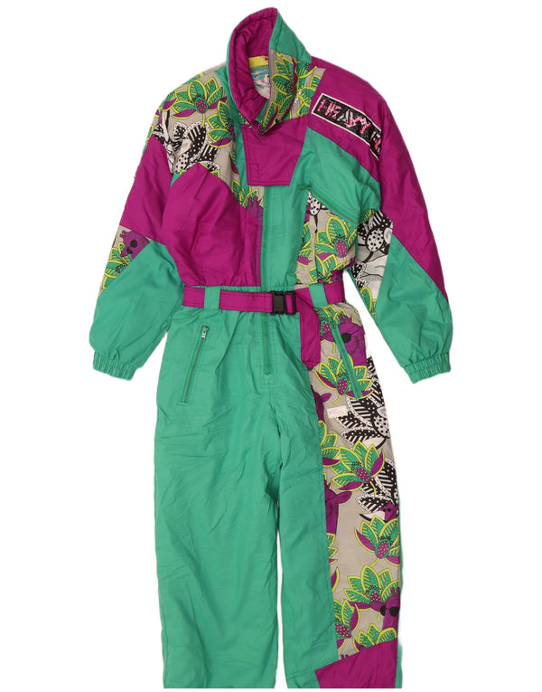 Salopetă de schi Vintage pentru femei EU 38 Medium W28 L30 Multicolor Colorblock